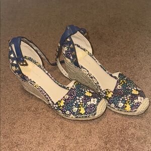 Marc Fisher Floral Espadrille Wedge Sandals